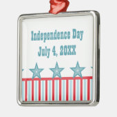 Sleek US Flagge Premium Square Ornament (Links)