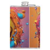 Sleek Vinyl umhüllter Kolben, 236 ml Flachmann (Rückseite)