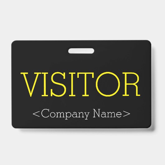 Sleek "VISITOR"-Abzeichen Ausweis (Vorderseite)