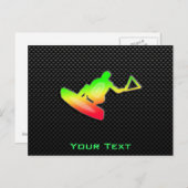 Sleek Wakeboarder Postkarte (Vorne/Hinten)