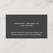 Sleek | Wäsche | Element II Visitenkarte (Rückseite)