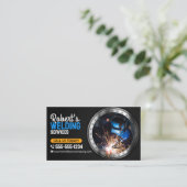 Sleek Welder Schweißmetallfabrikator Metalwork Visitenkarte (Stehend Vorderseite)