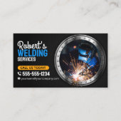 Sleek Welder Schweißmetallfabrikator Metalwork Visitenkarte (Vorderseite)