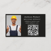 Sleek Welder Welding Metal Fabricator Metalwork Visitenkarte (Rückseite)