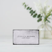 Sleek White Chalkboard Vintage Visitenkarten Visitenkarte (Stehend Vorderseite)