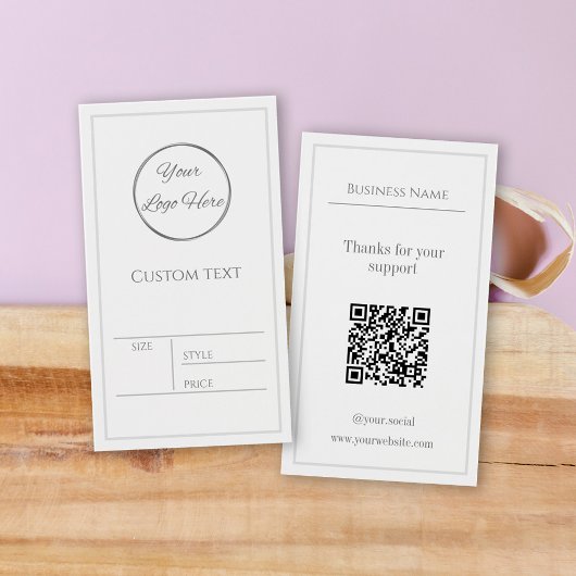 Sleek white mit Logo-Produktpreis