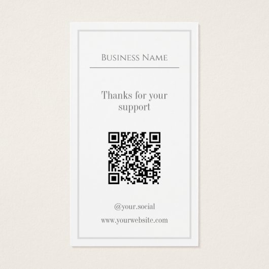 Sleek white mit Logo-Produktpreis (Rückseite)