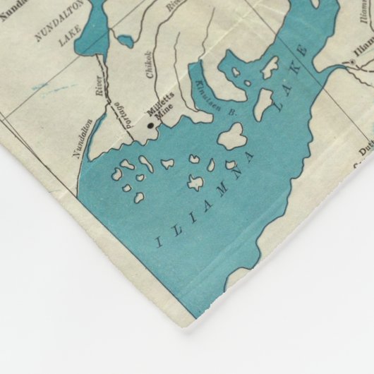 Sleems Karte von Mittelalaska Fleecedecke (Ecke)