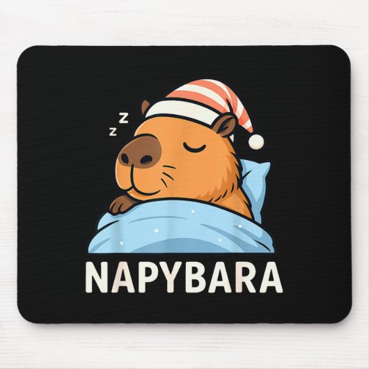 Sleeng Capybara Napybara Sleepshirt Pajamas Boys G Mousepad (Vorne)