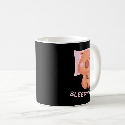 Sleeng Capybara Pajamas Nightgown Sleepybara Roden Kaffeetasse (VorderseiteRechts)