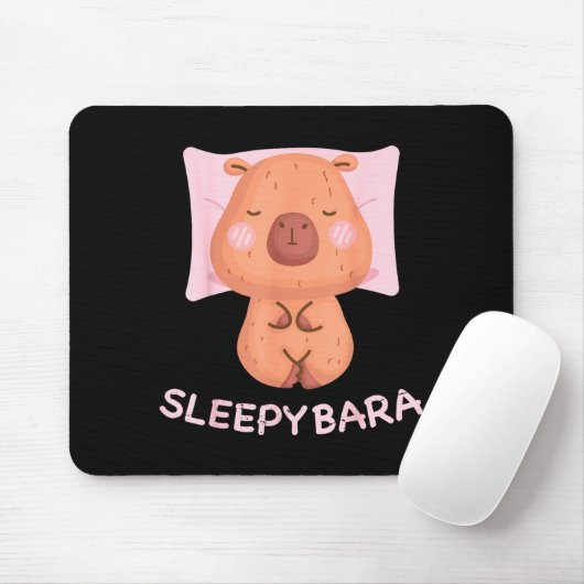 Sleeng Capybara Pajamas Nightgown Sleepybara Roden Mousepad (Mit Mouse)