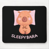 Sleeng Capybara Pajamas Nightgown Sleepybara Roden Mousepad (Vorne)