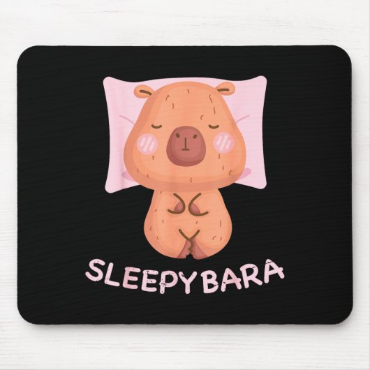Sleeng Capybara Pajamas Nightgown Sleepybara Roden Mousepad (Vorne)