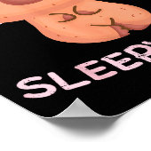 Sleeng Capybara Pajamas Nightgown Sleepybara Roden Poster (Ecke)