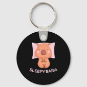 Sleeng Capybara Pajamas Nightgown Sleepybara Roden Schlüsselanhänger (Vorderseite)