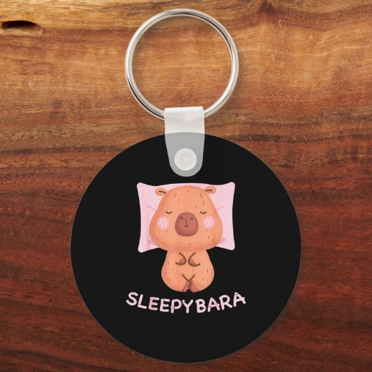 Sleeng Capybara Pajamas Nightgown Sleepybara Roden Schlüsselanhänger (Vorderseite)