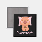 Sleeng Capybara Schlafanzug Nachthemd Sleepybara N Magnet (Vorderseite/Rückseite)