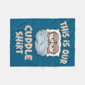 Sleeng Otter Couple This Is Our Cuddle  Fleecedecke (Vorderseite (Horizontal))