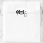 SLEEP37 QUADRATISCHER AUFKLEBER (Tasche)