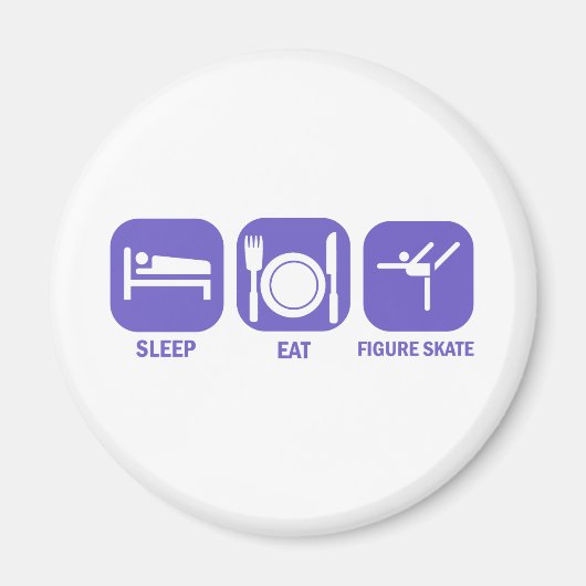 Sleep-Abbildung-Skate essen Magnet (Vorne)