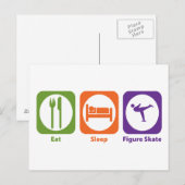 Sleep-Abbildung-Skate essen Postkarte (Vorne/Hinten)