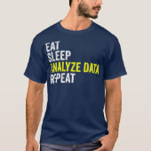 Sleep-Analyse von Daten Wiederholungsdatenanalysed T-Shirt (Vorderseite)