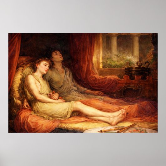 Sleep and His Half Brother Death by Waterhouse Poster (Vorne)