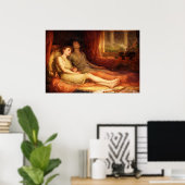 Sleep and His Half Brother Death by Waterhouse Poster (Heimbüro)