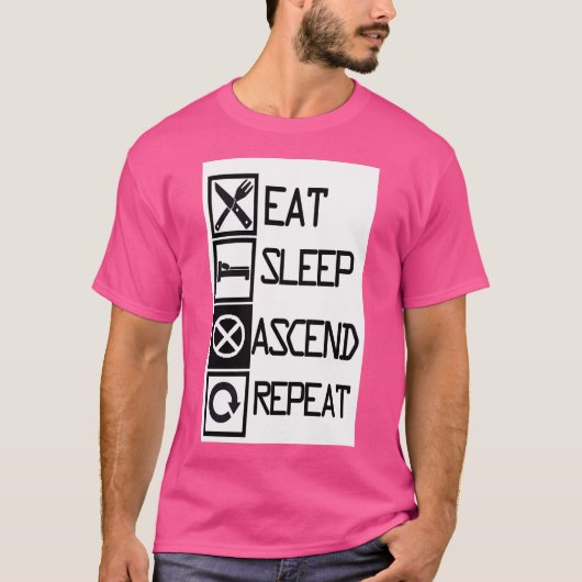 Sleep Ascend wiederholen T-Shirt (Vorderseite)