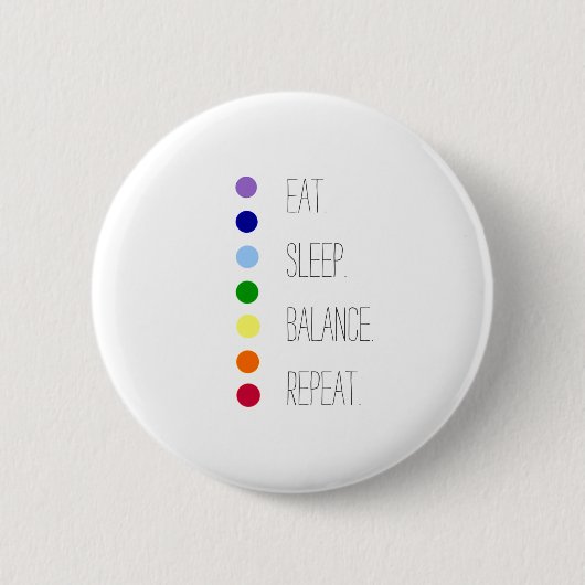 Sleep Balance Einfaches Chakra Design essen Button (Vorderseite)