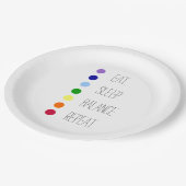 Sleep Balance Einfaches Chakra Design essen Pappteller (Schrägansicht)