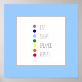 Sleep Balance Einfaches Chakra Design essen Poster (Vorne)