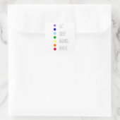 Sleep Balance Einfaches Chakra Design essen Quadratischer Aufkleber (Tasche)