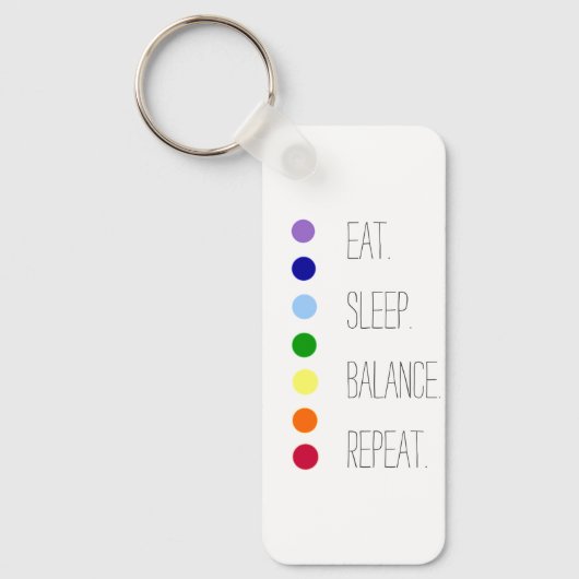 Sleep Balance Einfaches Chakra Design essen Schlüsselanhänger (Vorderseite)