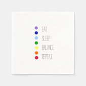 Sleep Balance Einfaches Chakra Design essen Serviette (Vorderseite)