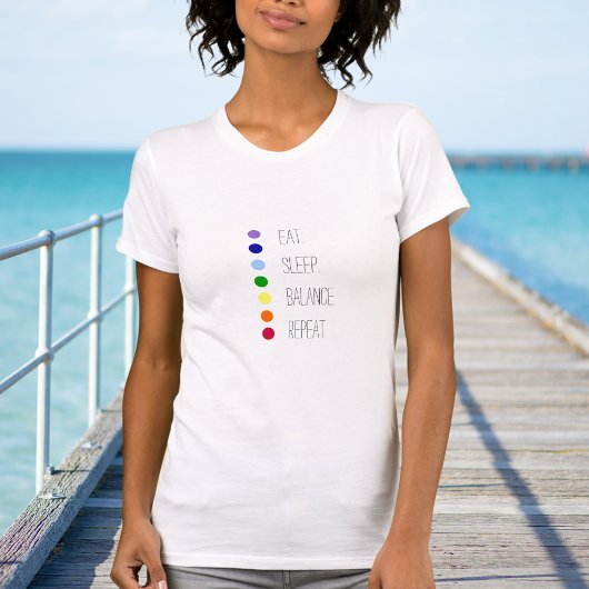 Sleep Balance Einfaches Chakra Design essen T-Shirt