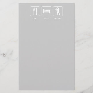 Sleep Baseball Stationery essen Briefpapier