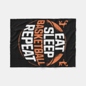 Sleep Basketball wiederholen Fleecedecke (Vorderseite (Horizontal))