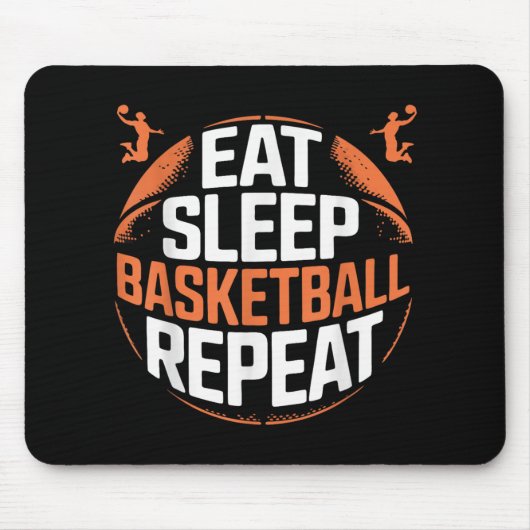 Sleep Basketball wiederholen Mousepad (Vorne)