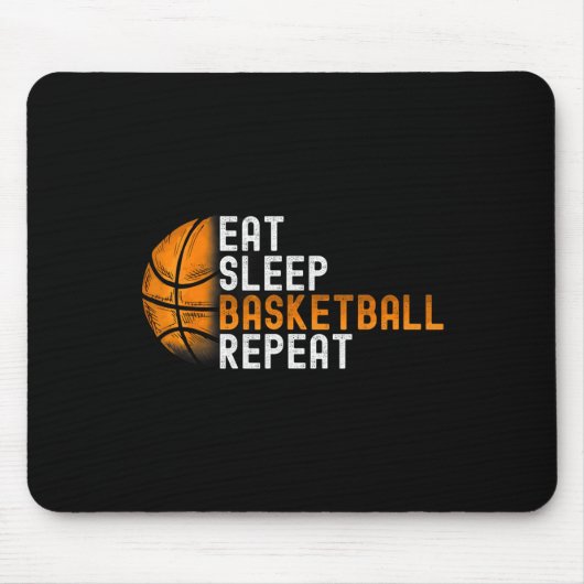 Sleep Basketball wiederholen Mousepad (Vorne)
