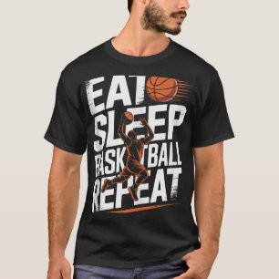Sleep Basketball wiederholen, Spieler, Jungen, Mäd T-Shirt