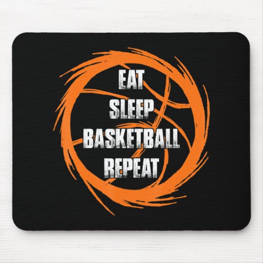 Sleep Basketball wiederholen Team Spielertrainer Mousepad (Vorne)