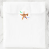 Sleep Beach essen - Circle Sticker (Tasche)