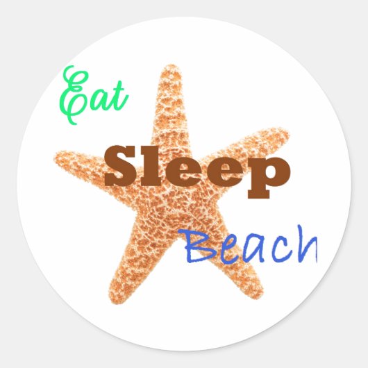Sleep Beach essen - Circle Sticker (Vorderseite)