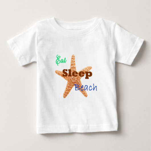 Sleep Beach essen - Kinder T - Shirt (Vorderseite)