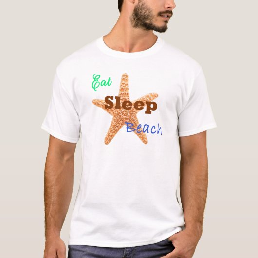 Sleep Beach essen - Mens T - Shirt (Vorderseite)