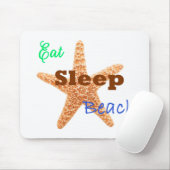 Sleep Beach essen - Mouse Pad Mousepad (Mit Mouse)
