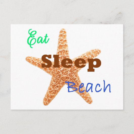 Sleep Beach essen - Postkarte (Vorderseite)