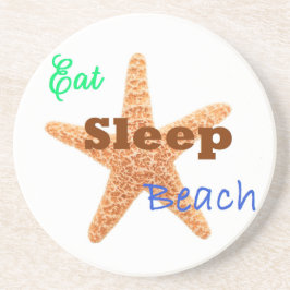 Sleep Beach essen - Sandstone Untersetzer
