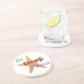 Sleep Beach essen - Sandstone Untersetzer (Seite)